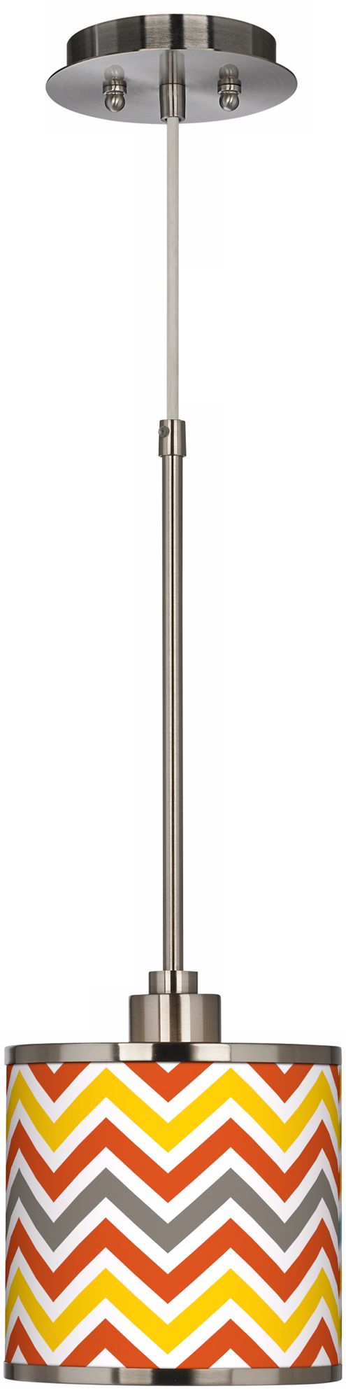 Flame Zig Zag Giclee Glow Mini Pendant Light