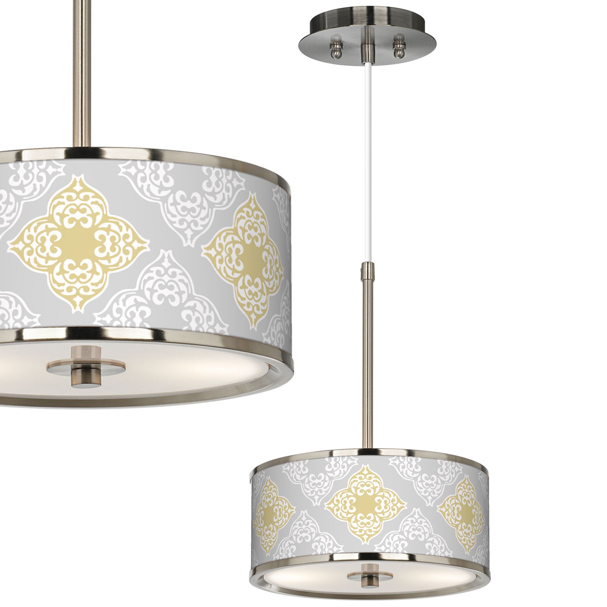 Aster Grey Giclee Glow 10 1/4" Wide Pendant Light