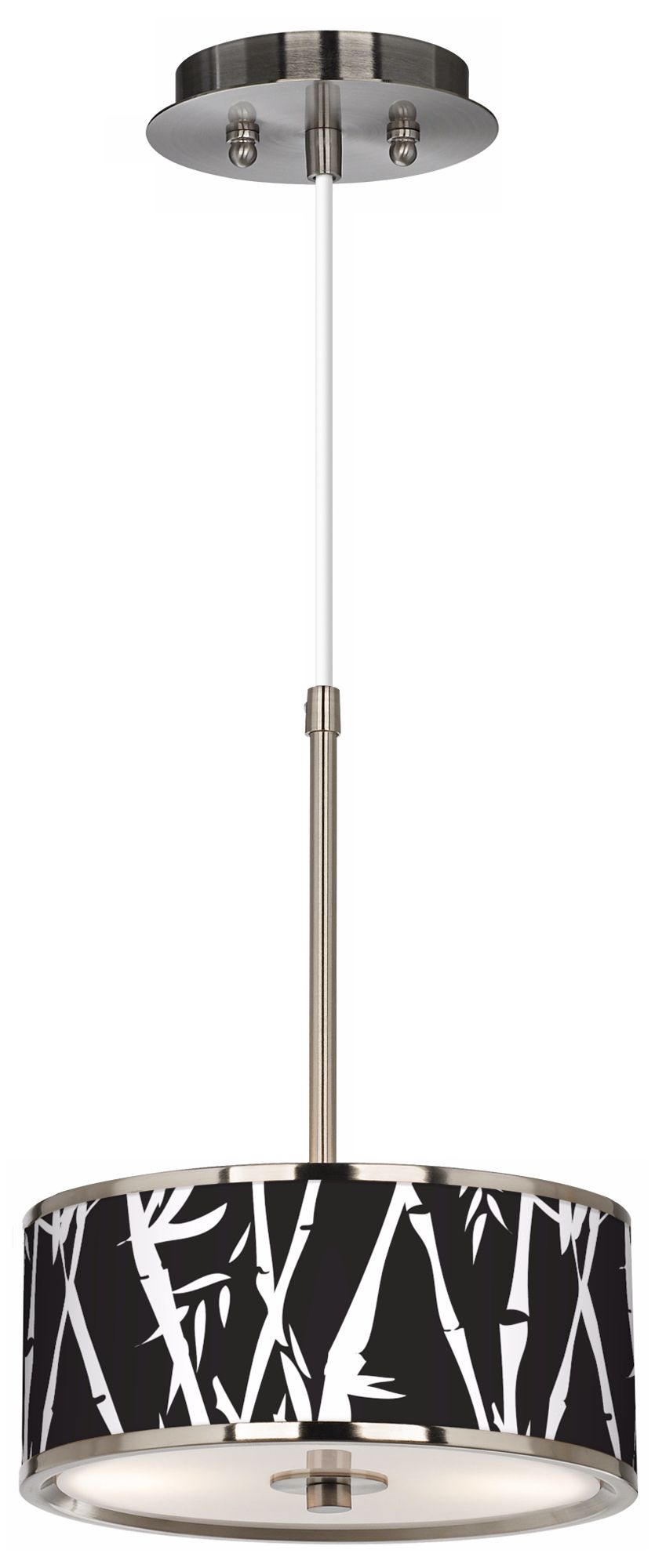 Night Bamboo Giclee Glow 10 1/4" Wide Pendant Light
