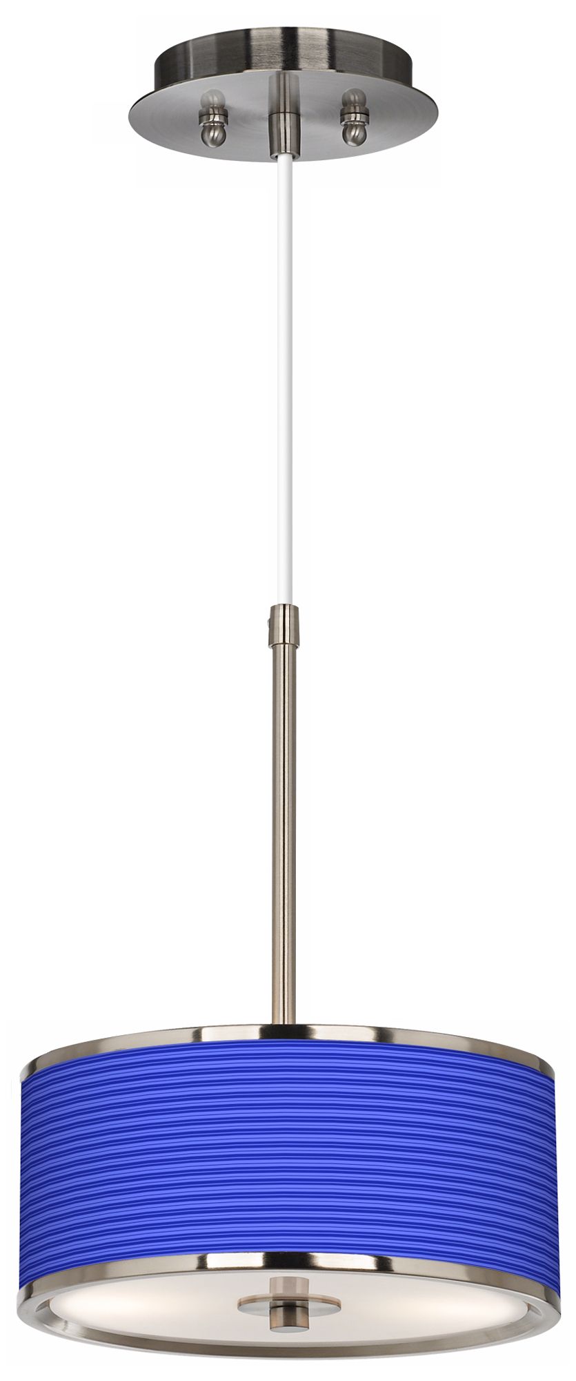 Blue Stripe Giclee Glow 10 1/4" Wide Pendant Light