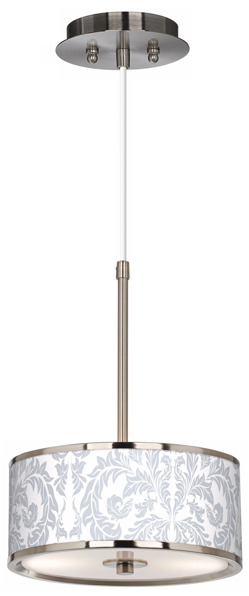 Silver Baroque Giclee Glow 10 1/4" Wide Pendant Light
