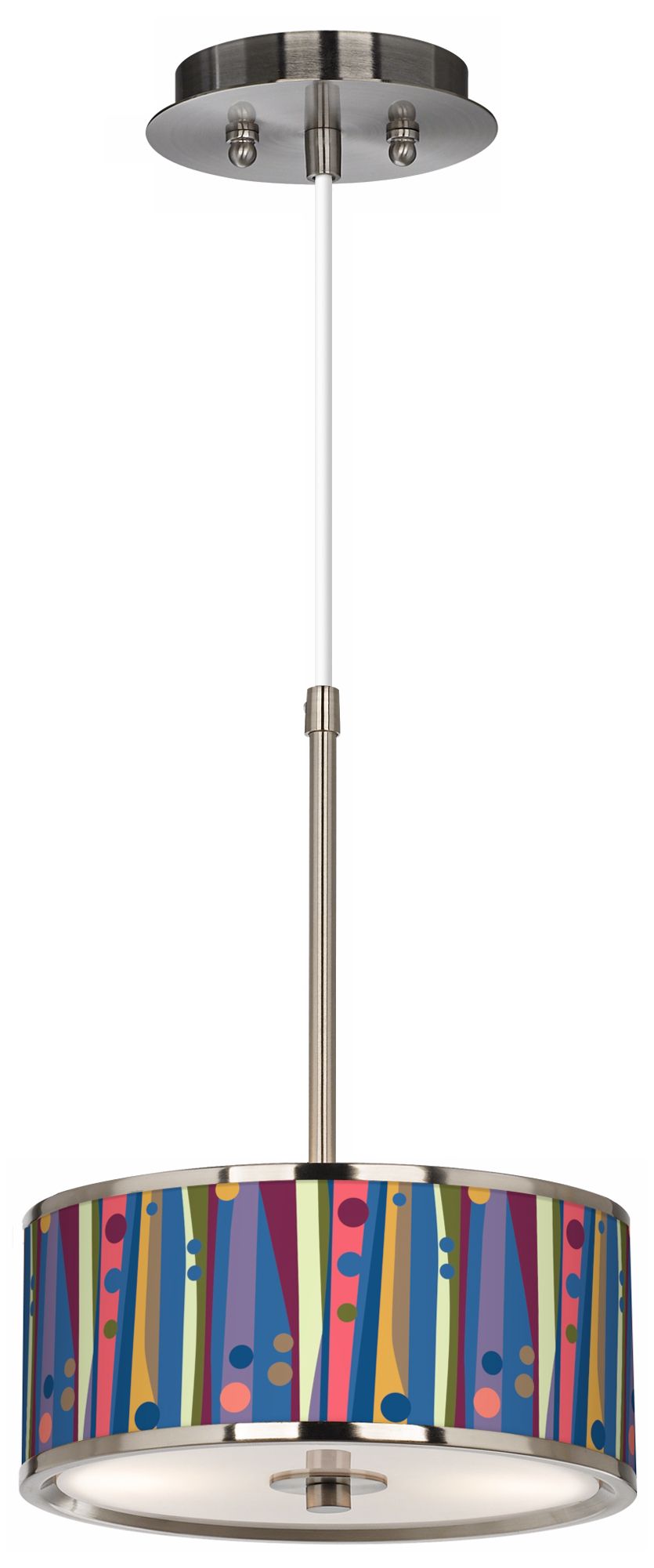 Retro Dots Vertical Giclee Glow 10 1/4" Wide Pendant Light