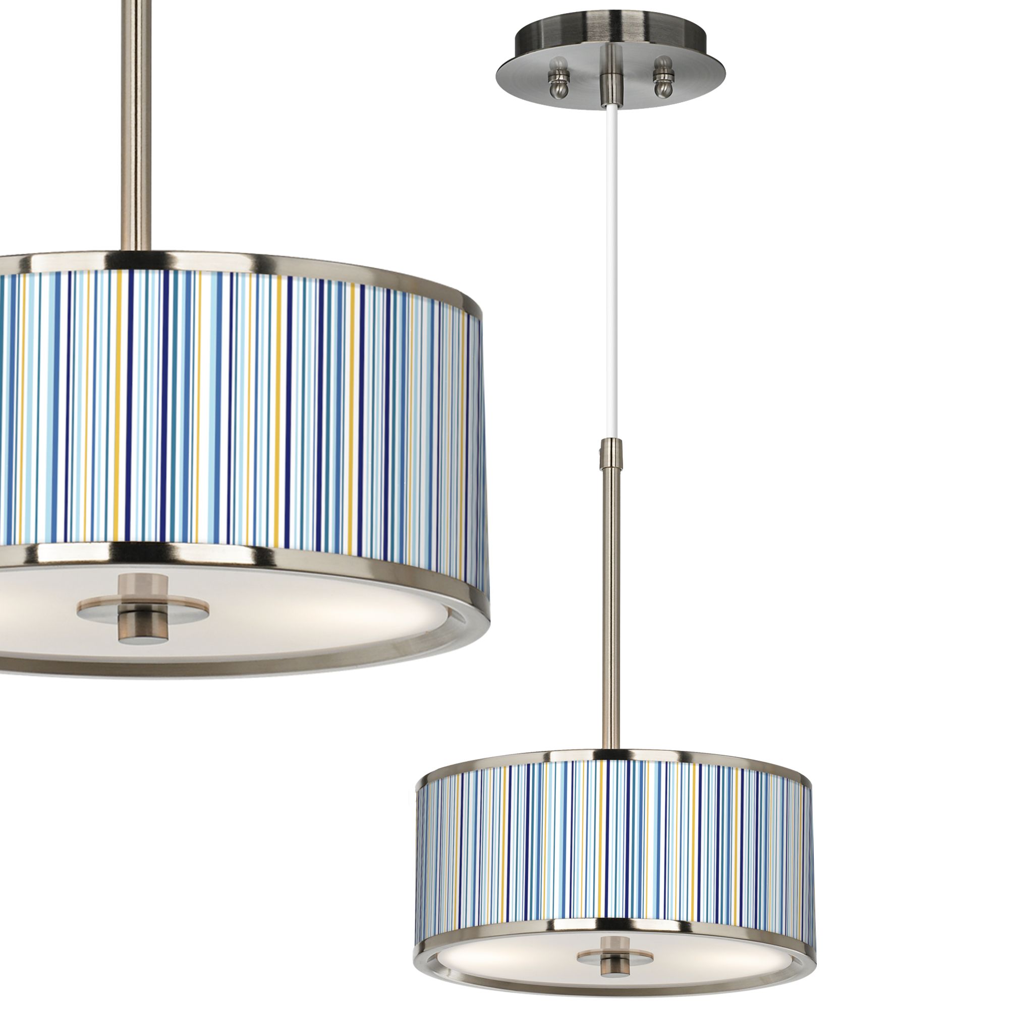 Stacy Garcia Cabana Stripe Giclee Glow 10 1/4" Pendant Light