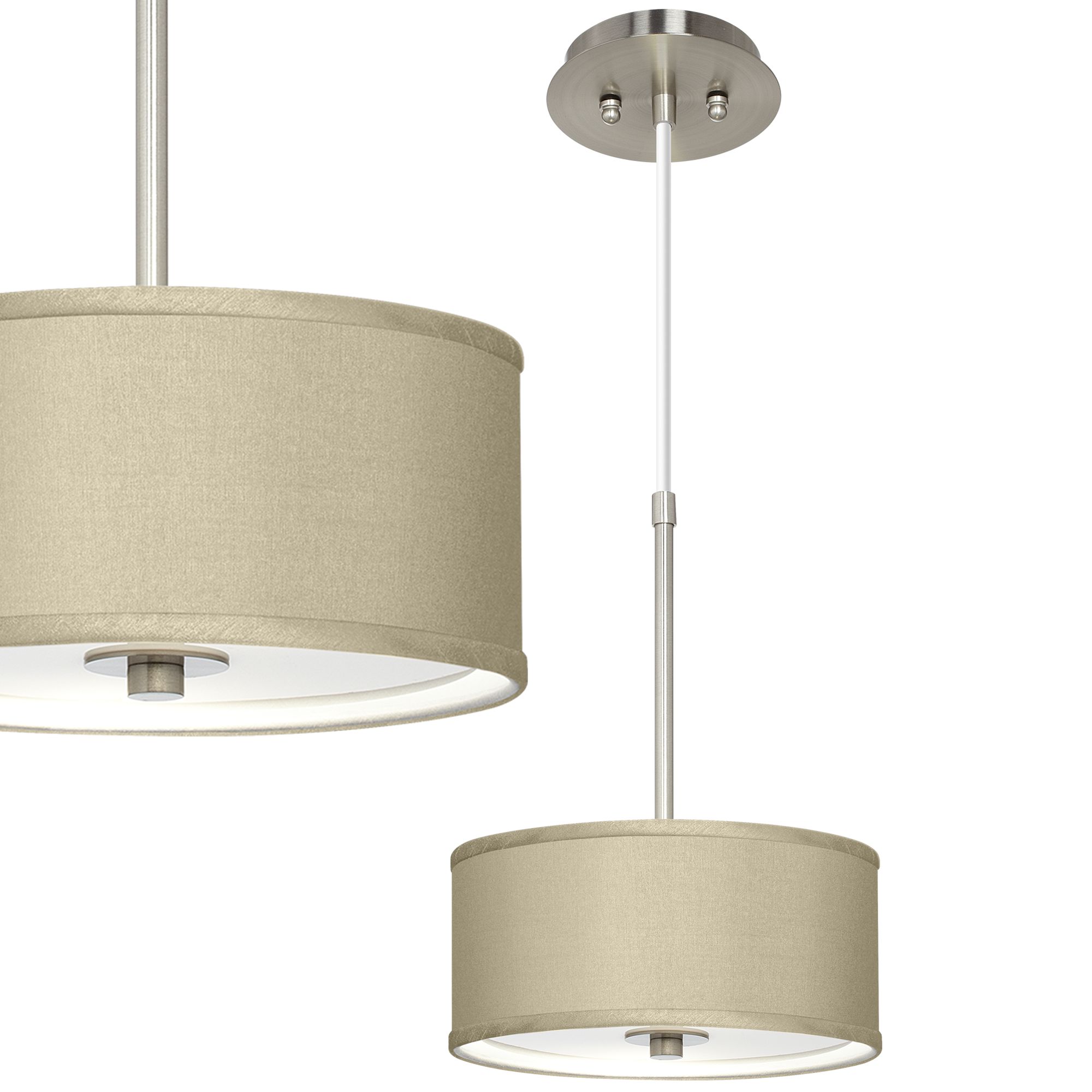 Desert Sand Textured Silk 10 1/4" Wide Ceiling Pendant