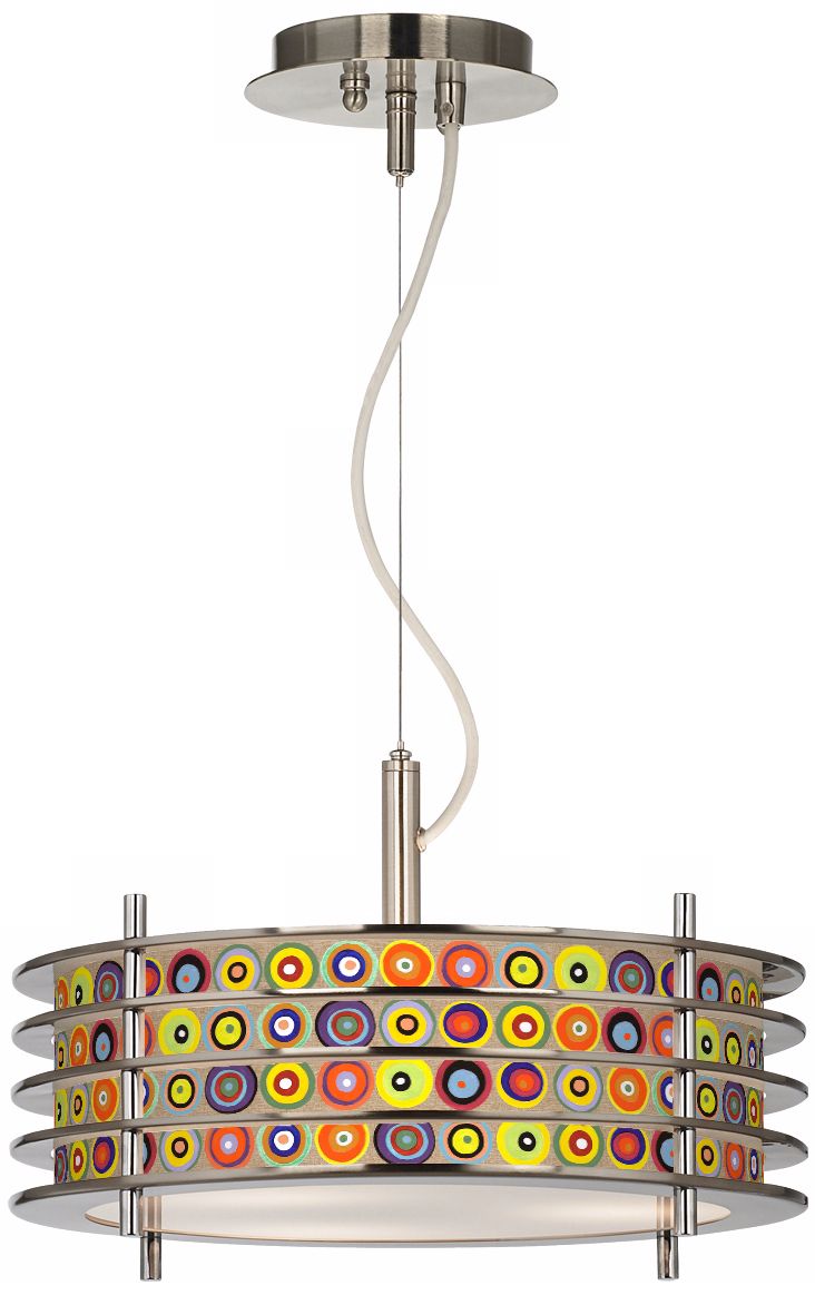 Marbles in the Park Giclee Glow Louvered Pendant Light