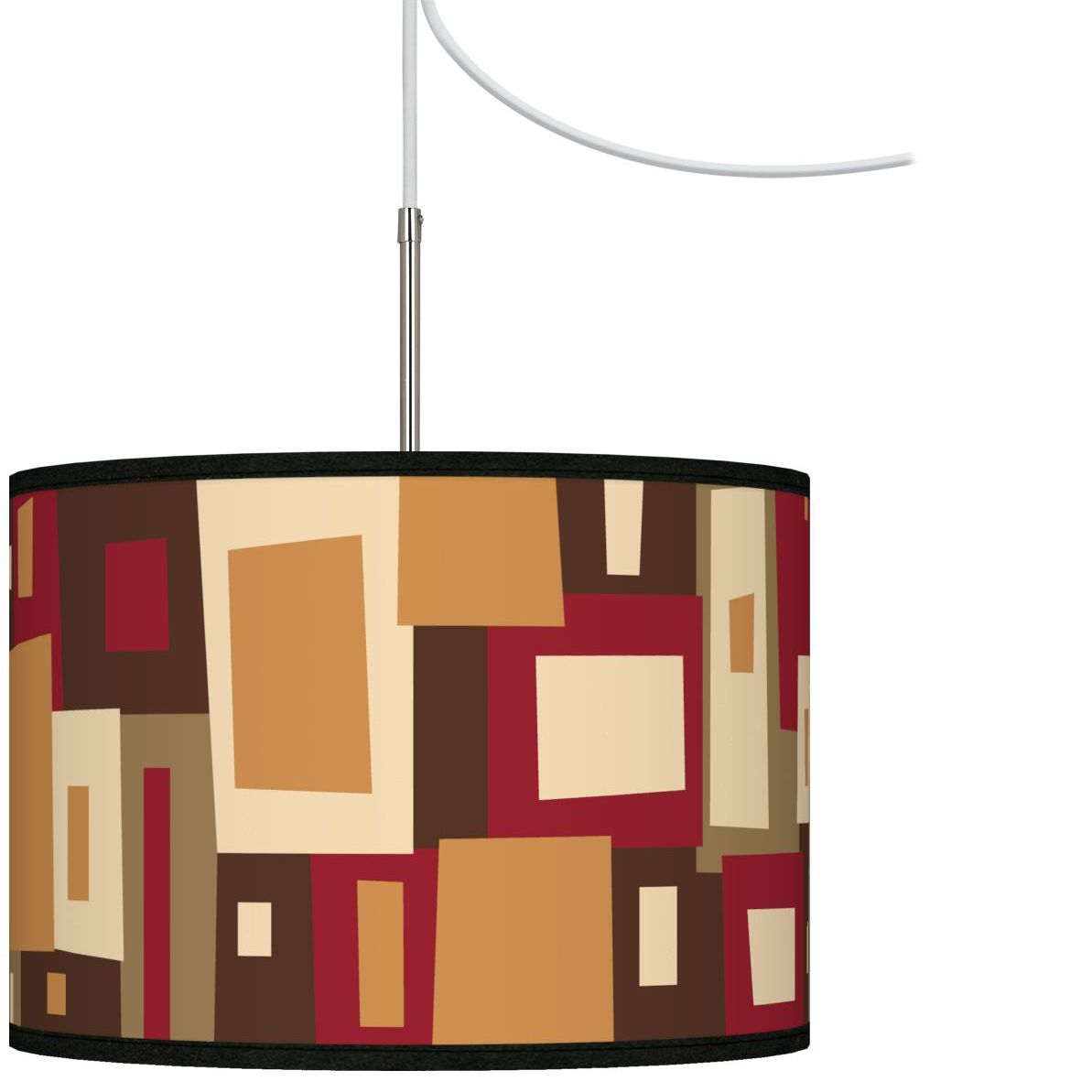 Earth Palette Giclee Glow Swag Style Plug-In Chandelier