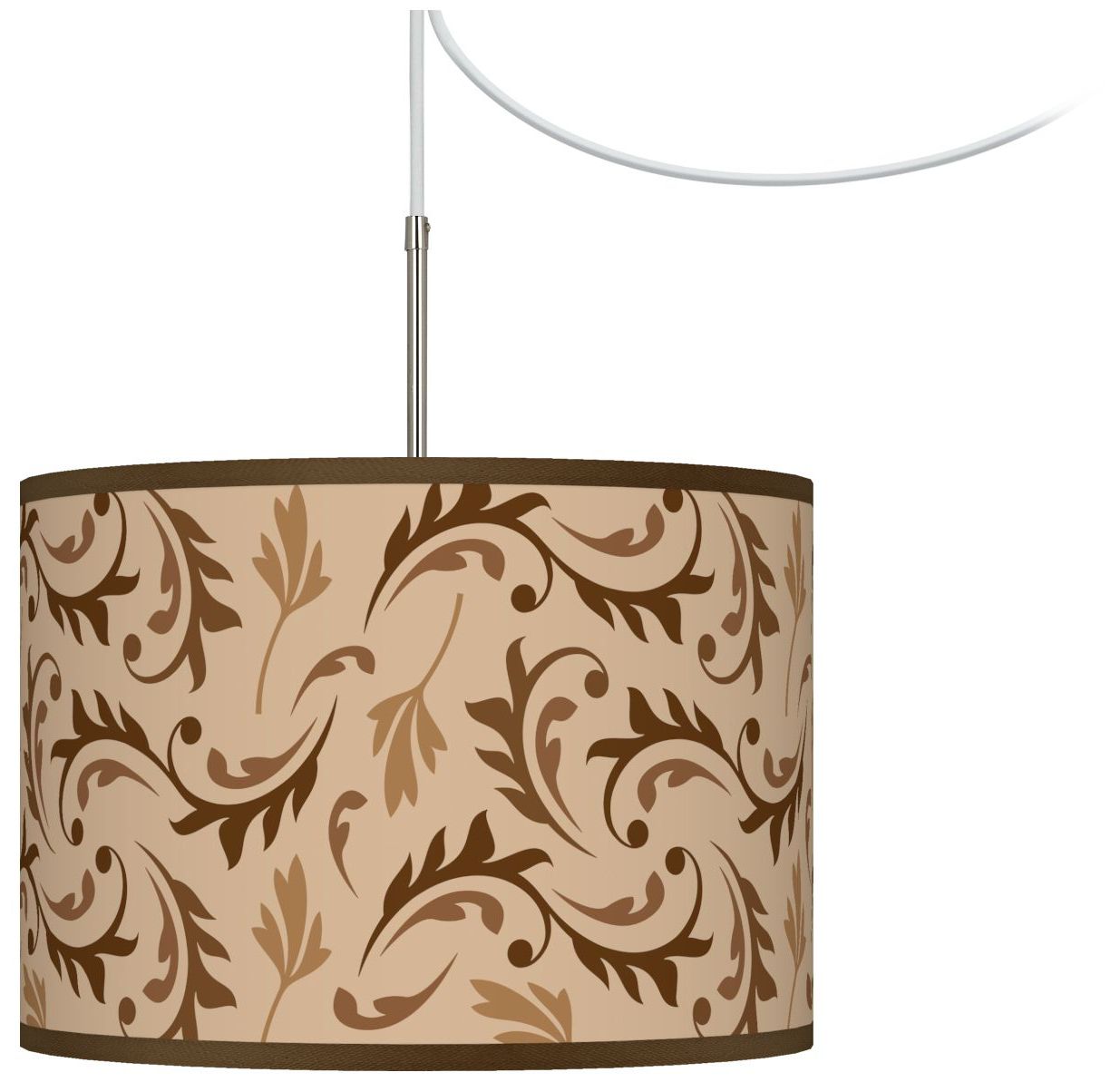 Fall Breeze Giclee Glow Swag Style Plug-In Chandelier