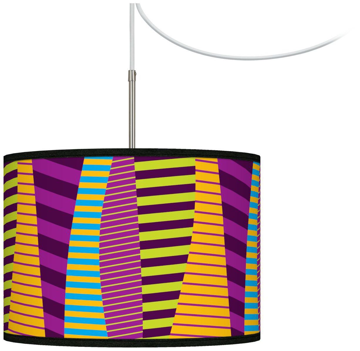Mambo Giclee Glow Swag Style Plug-In Chandelier