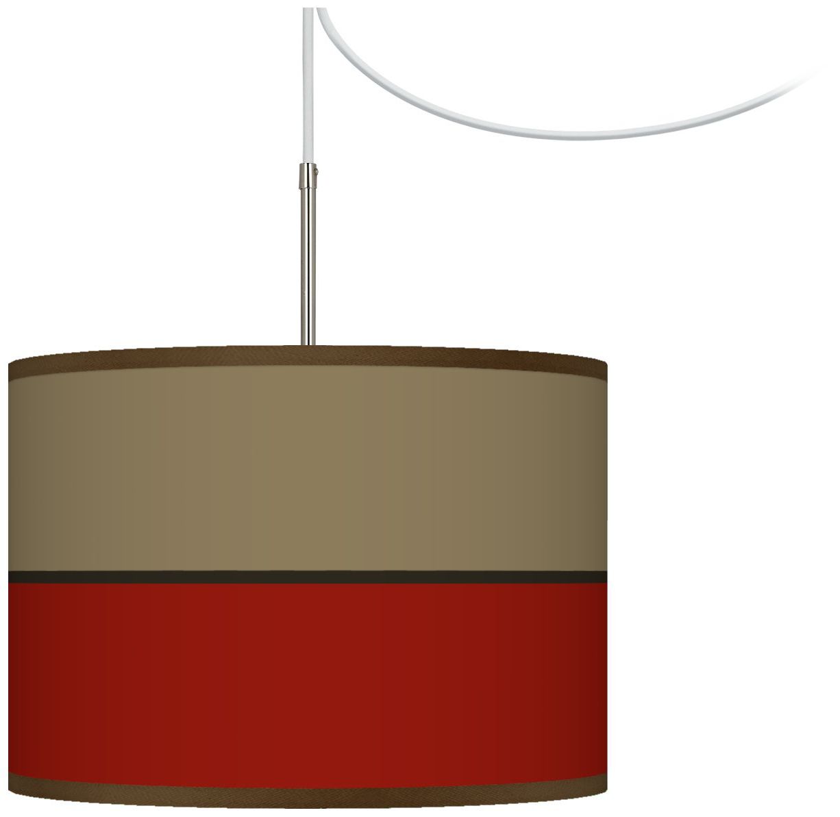 Empire Red Giclee Glow Swag Style Plug-In Chandelier