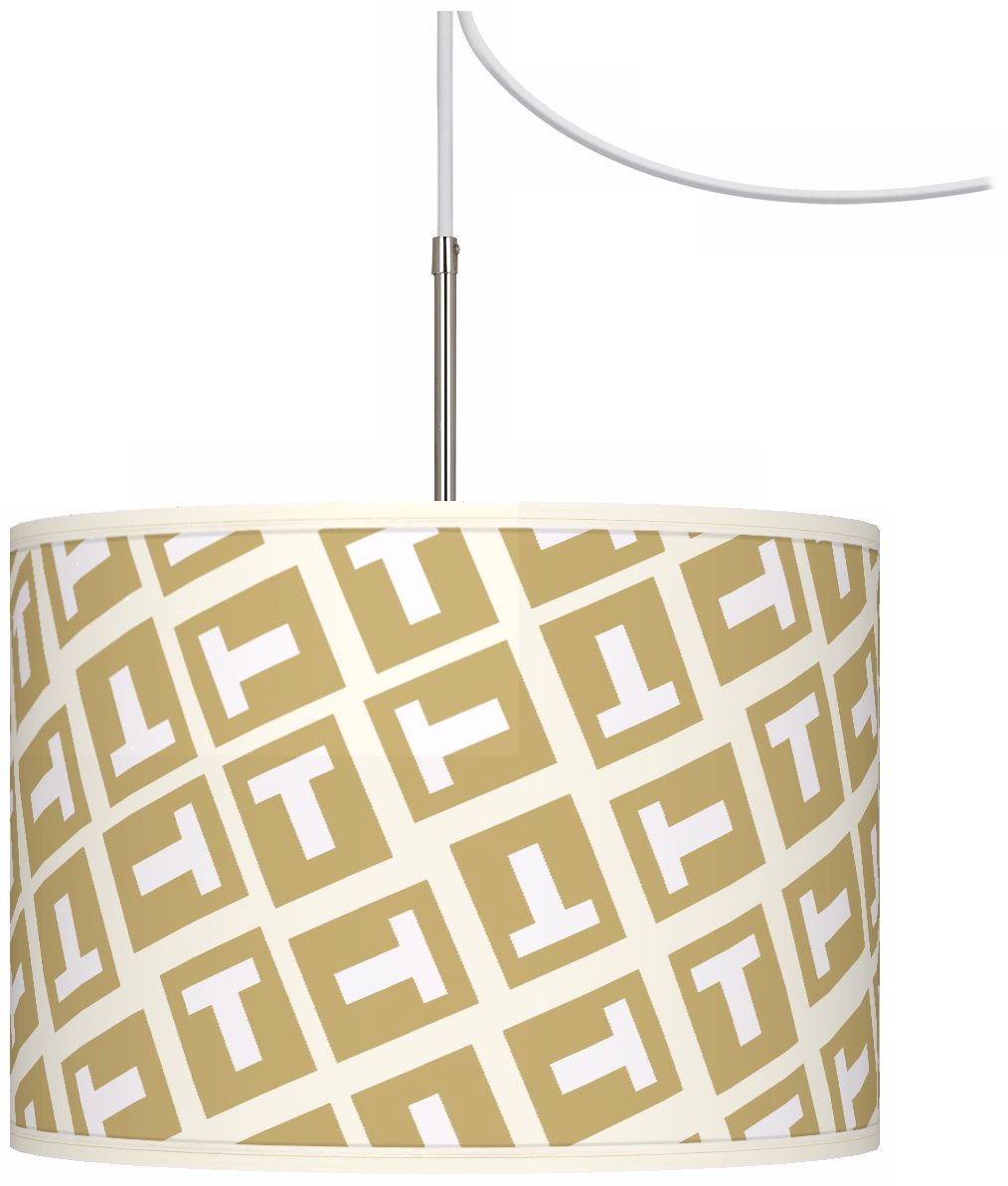 Tee Tumble Giclee Glow Swag Style Plug-In Chandelier