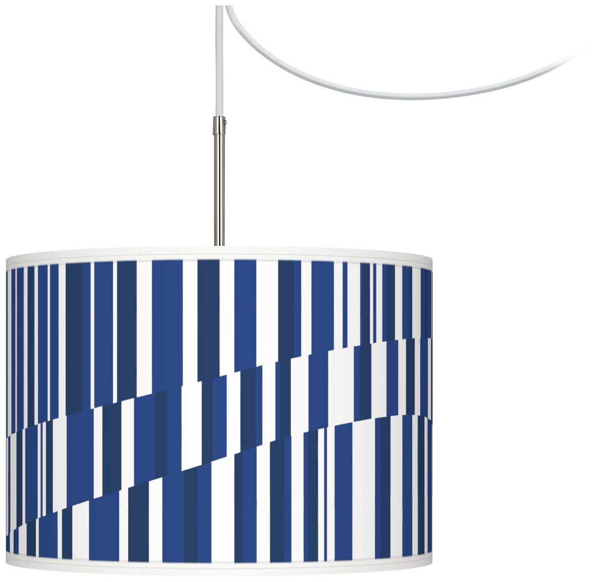 Techno River Giclee Glow Swag Style Plug-In Chandelier