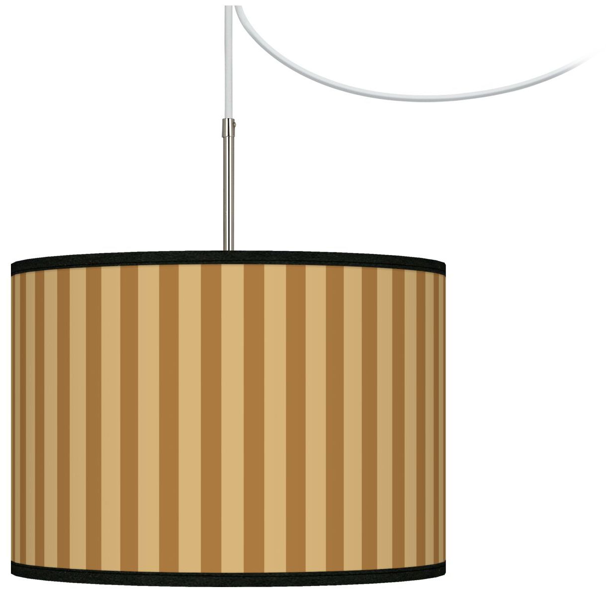 Butterscotch Vertical Giclee Glow Swag Plug-In Chandelier