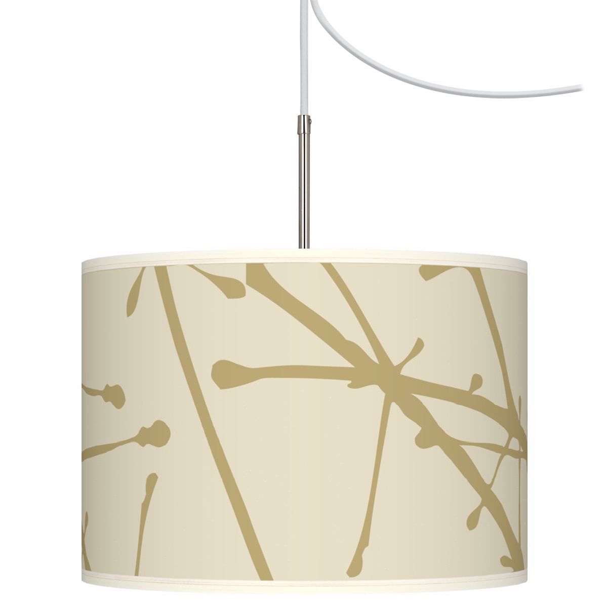 Stacy Garcia Calligraphy Tree Birch Giclee Glow Swag Chandelier