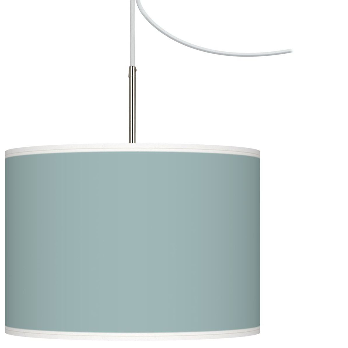 Festoon Aqua Giclee Glow Swag Style Plug-In Chandelier
