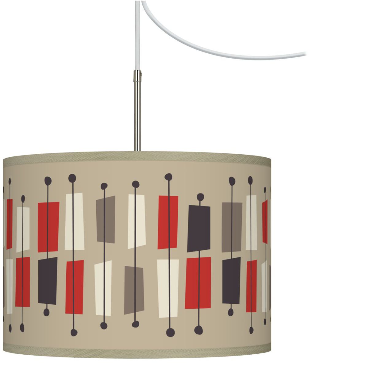 Bounce Giclee Glow Swag Style Plug-In Chandelier