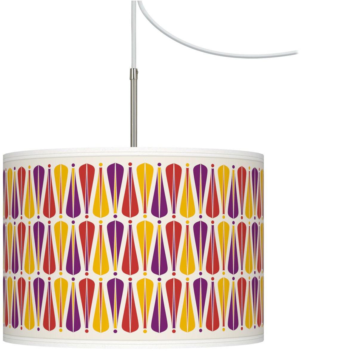 Hinder Giclee Glow Swag Style Plug-In Chandelier