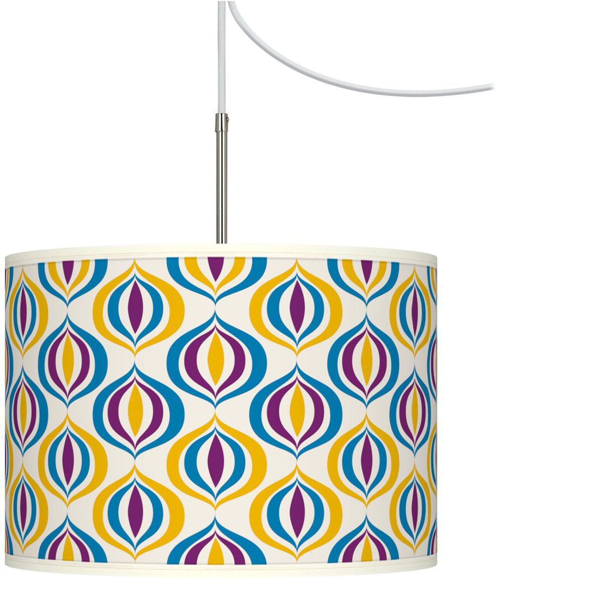 Scatter Giclee Glow Swag Style Plug-In Chandelier
