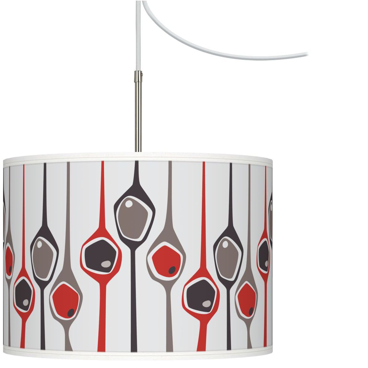 Shutter Giclee Glow Swag Style Plug-In Chandelier