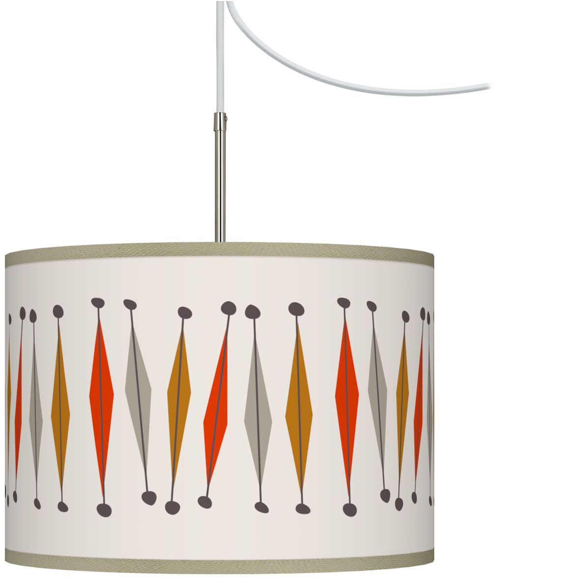 Tremble Giclee Glow Swag Style Plug-In Chandelier