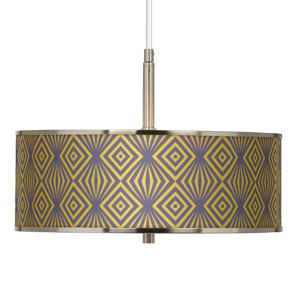 Deco Revival Giclee Glow 16" Wide Pendant Light