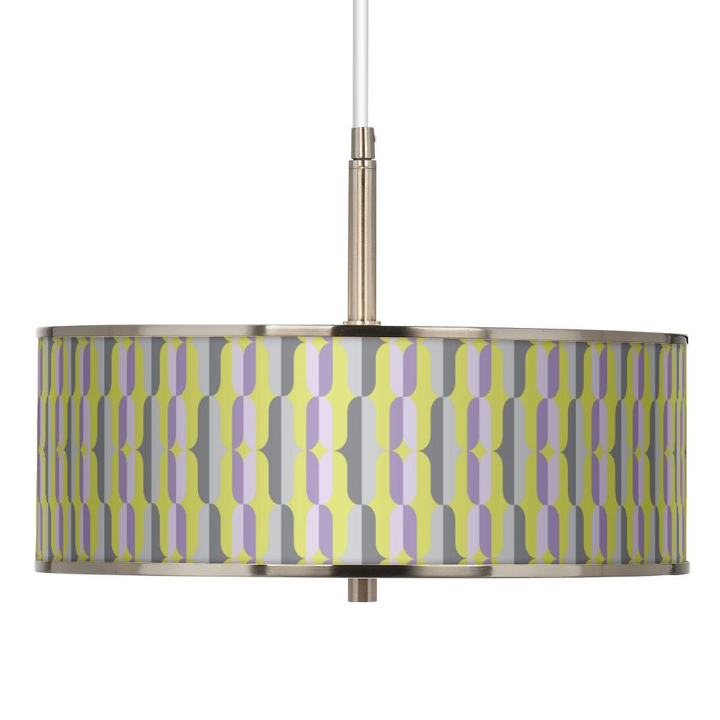Side By Side Giclee Glow 16" Wide Pendant Light
