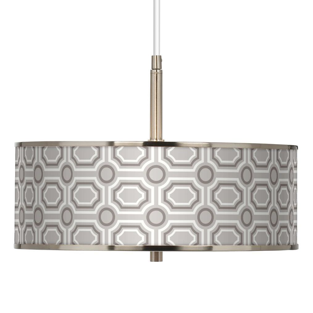 Luxe Tile Giclee Glow 16" Wide Pendant Light