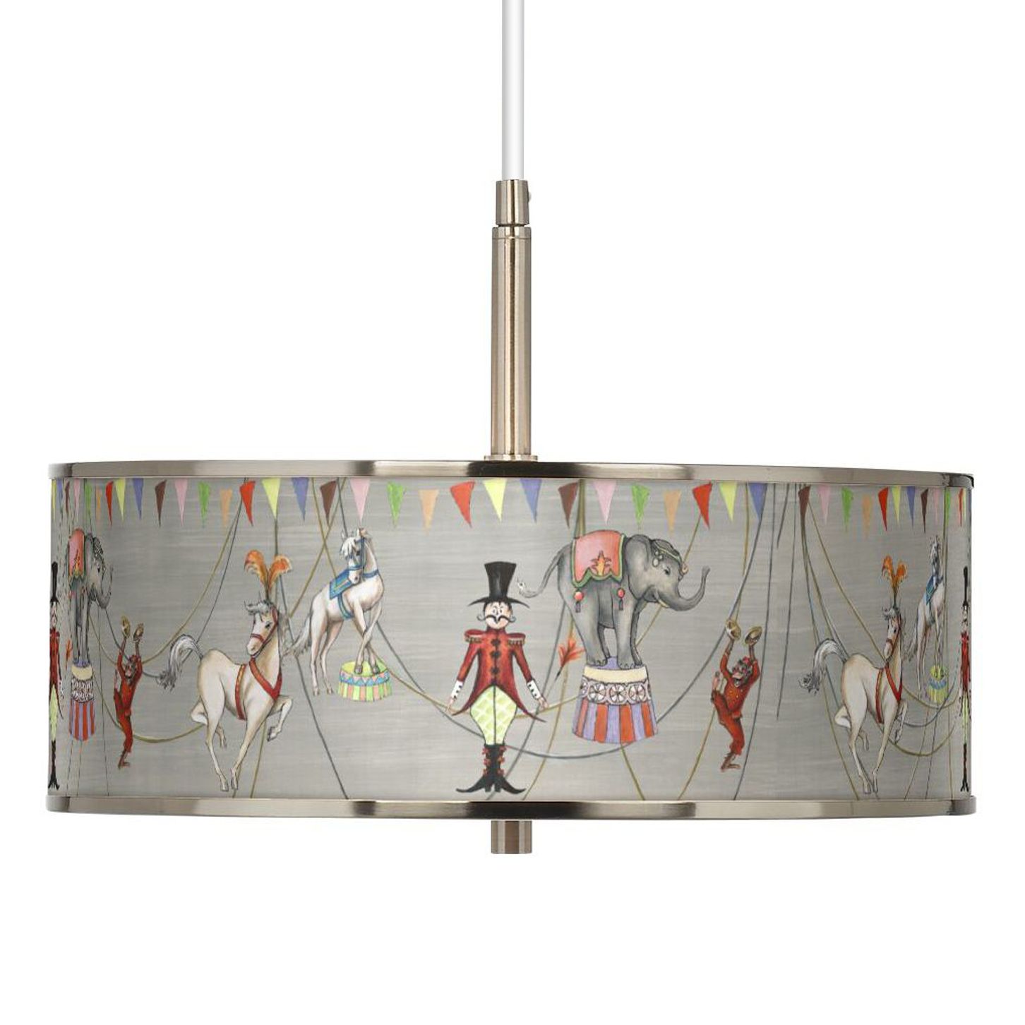 Circus Time Giclee Glow 16" Wide Pendant Light