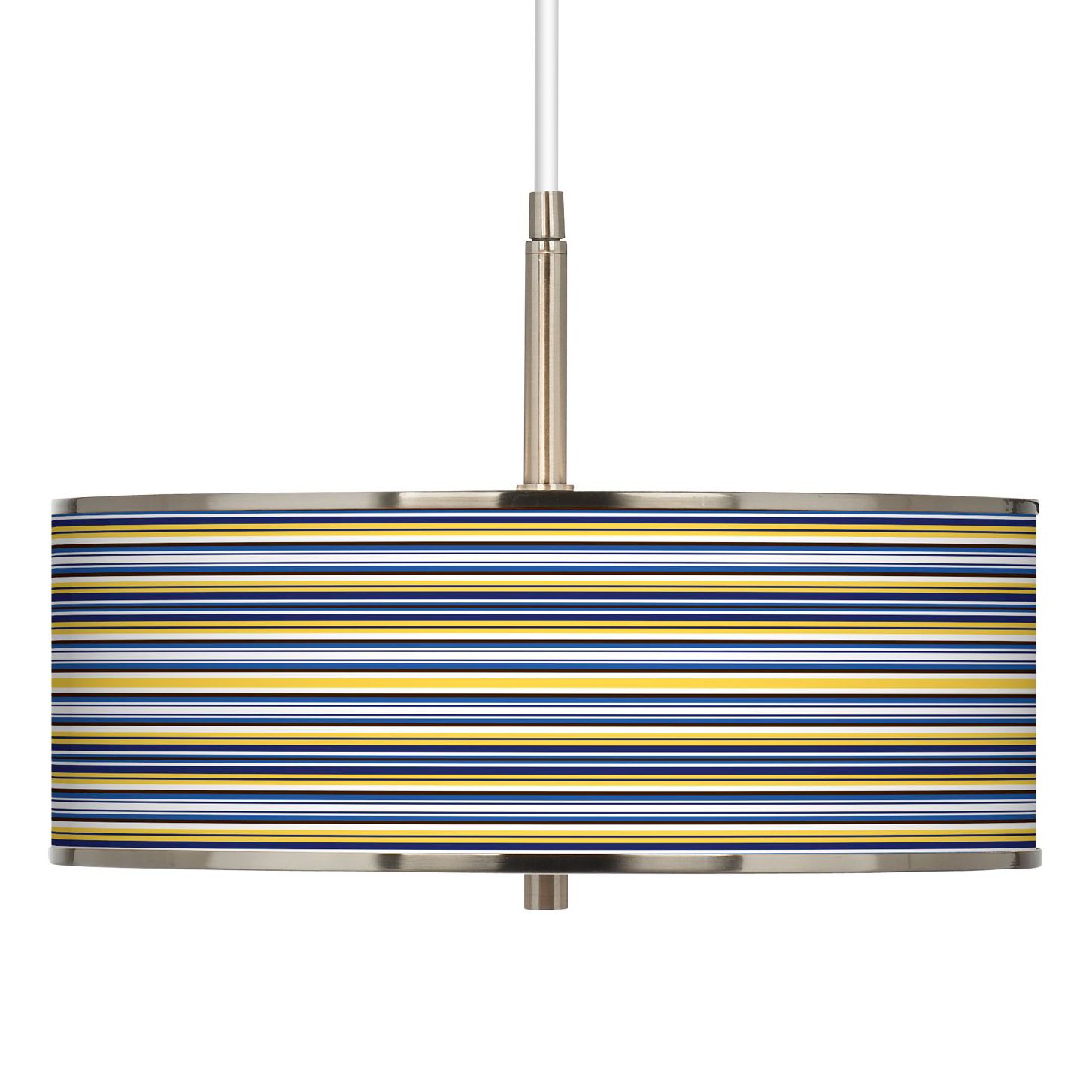 Charleston Stripes Giclee Glow 16" Wide Pendant Light