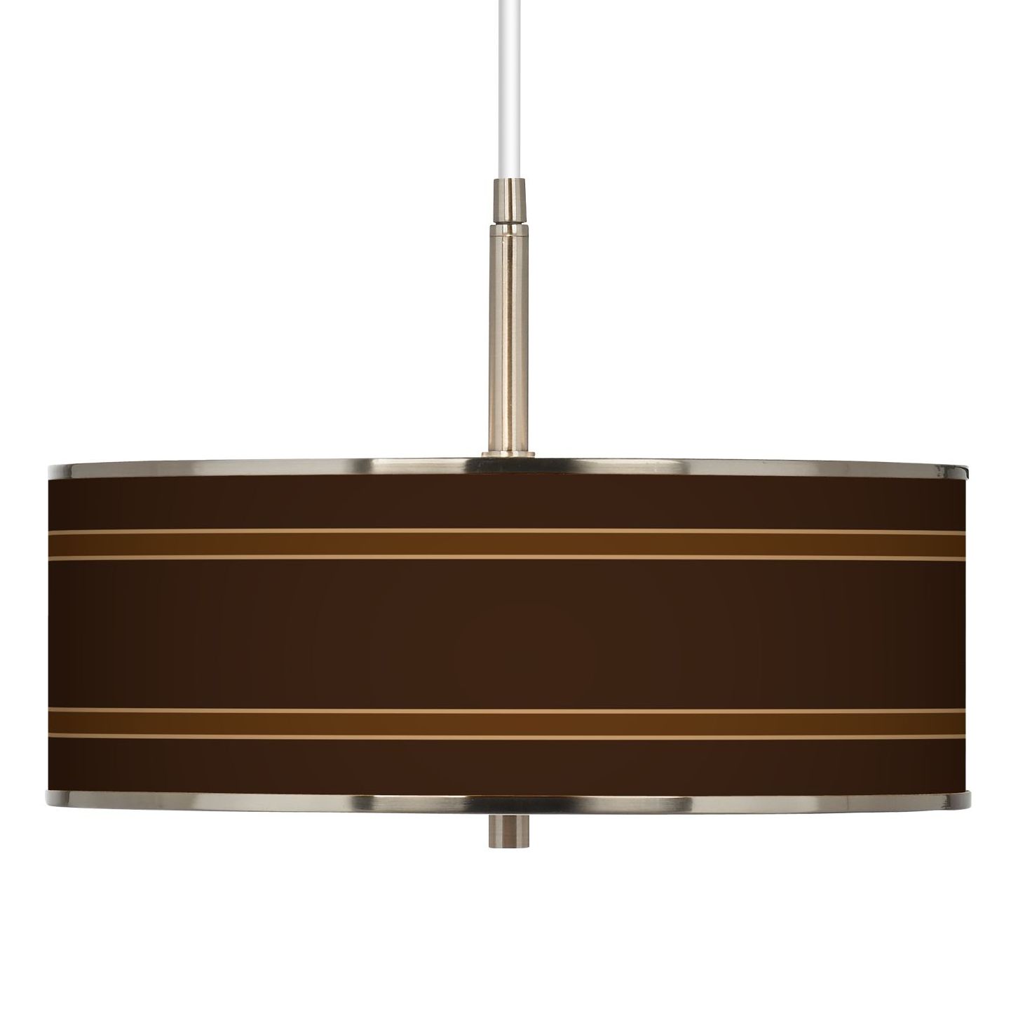 Saratoga Stripe Giclee Glow 16" Wide Pendant Light