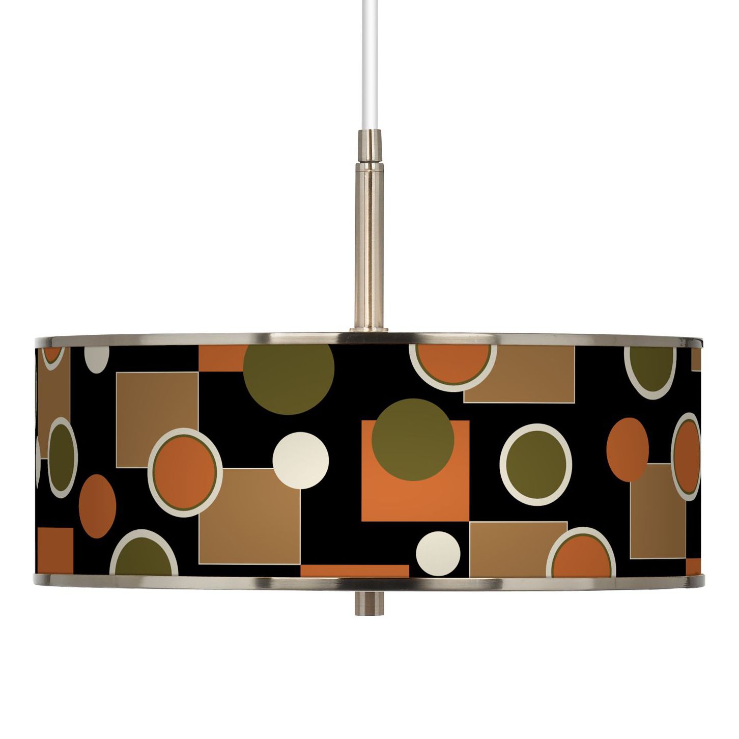 Retro Medley Giclee Glow 16" Wide Pendant Light