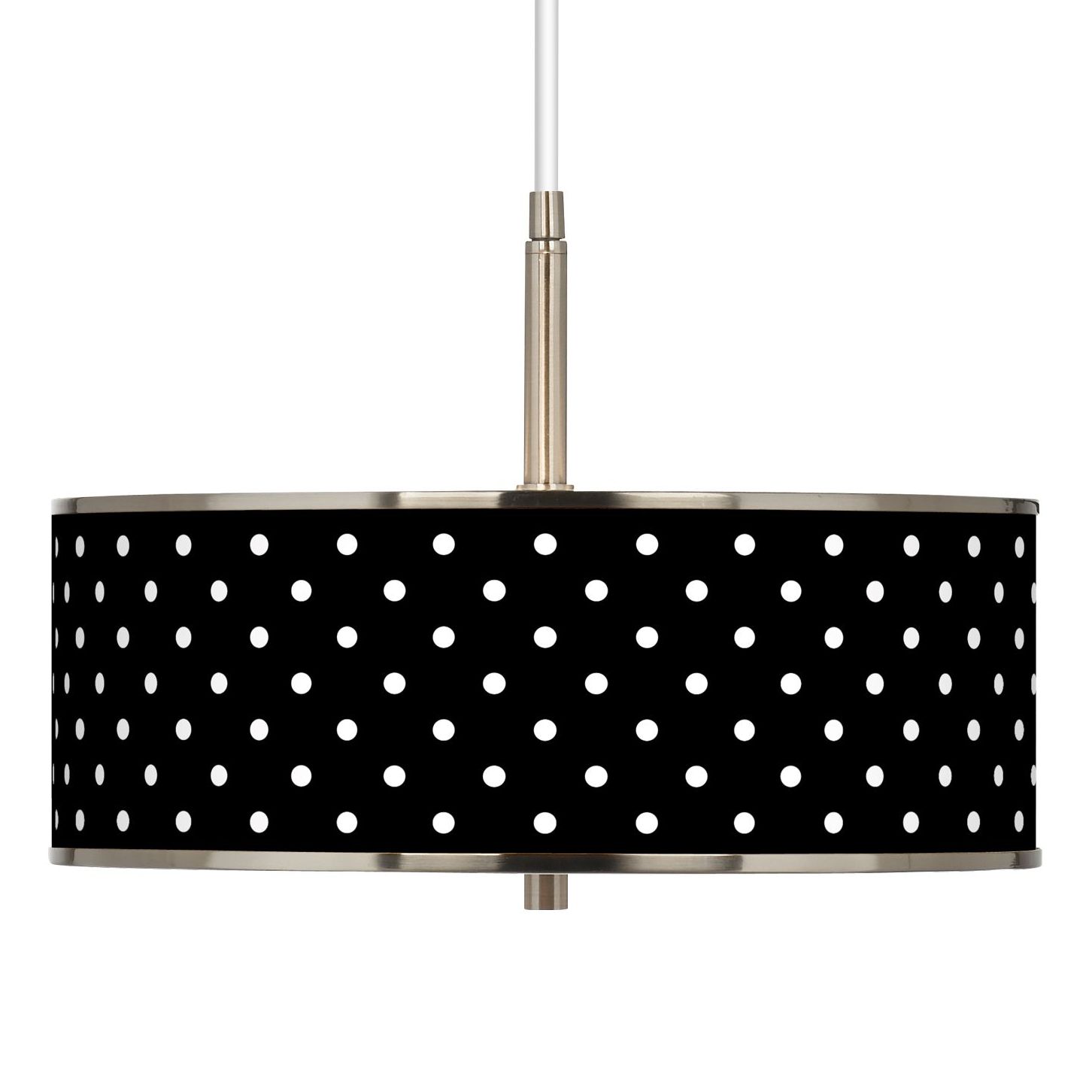 Mini Dots Black Giclee Glow 16" Wide Pendant Light