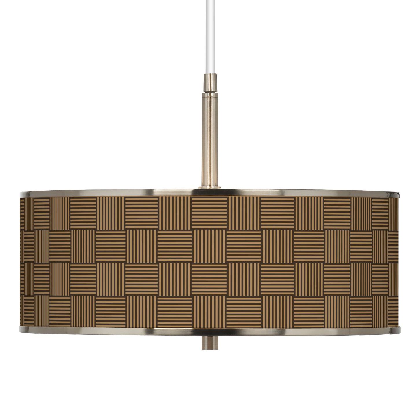 Crisscross Giclee Glow 16" Wide Pendant Light
