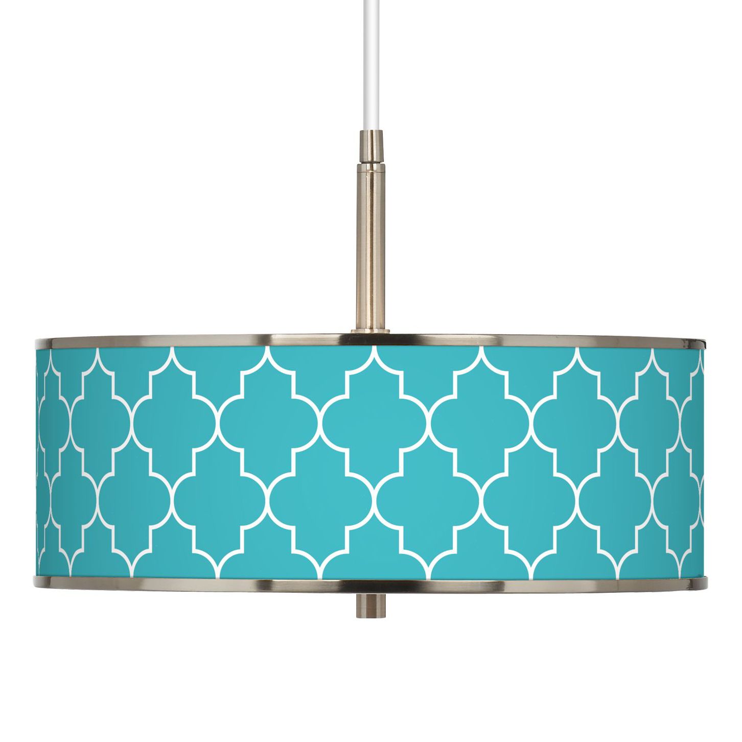 Tangier Blue Giclee Glow 16" Wide Pendant Light