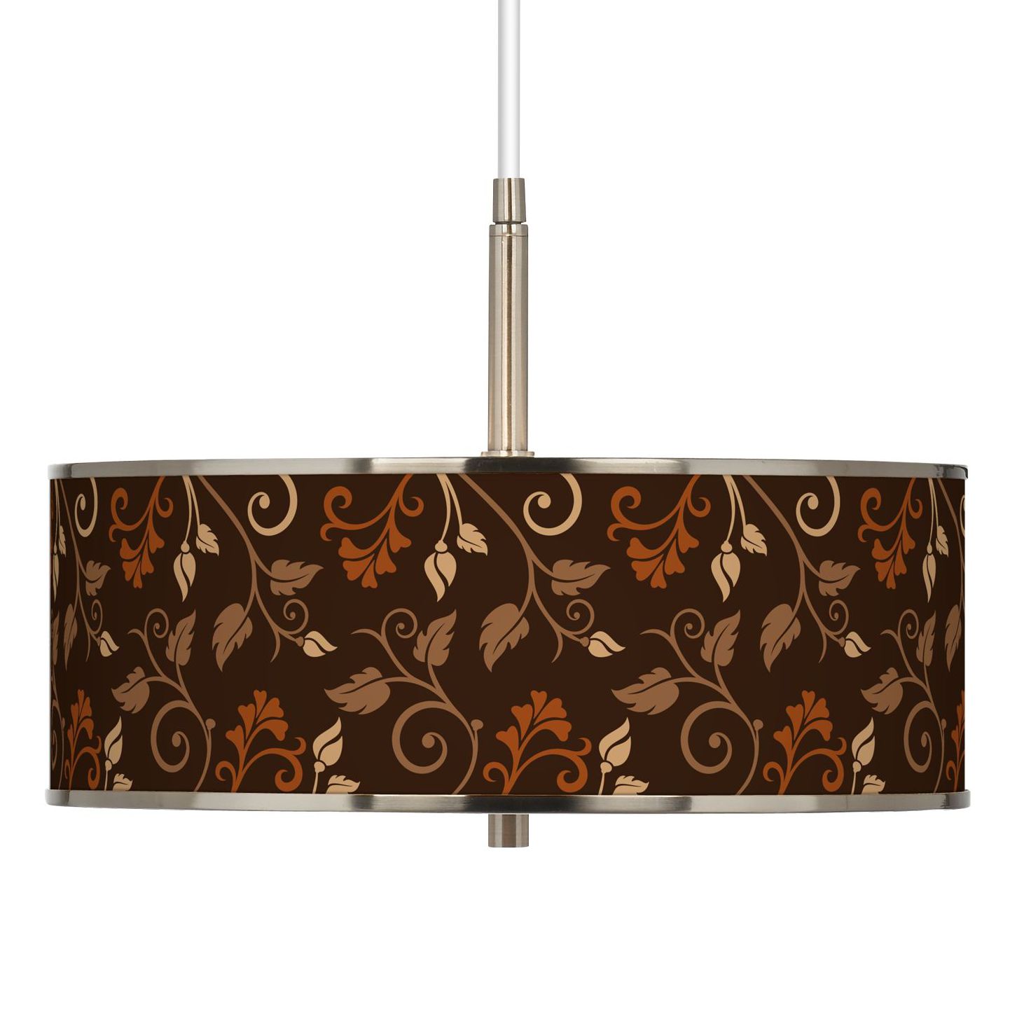Foliage Giclee Glow 16" Wide Pendant Light
