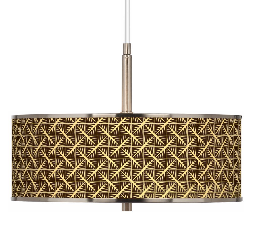 Tan Wailia Giclee Glow 16" Wide Pendant Light