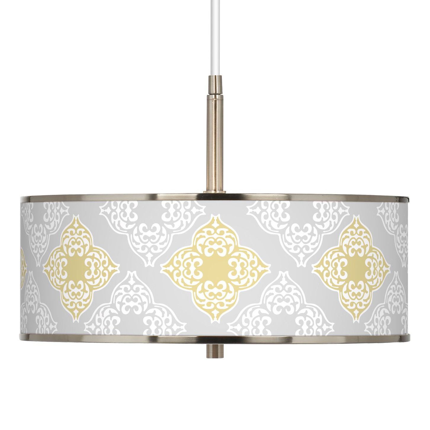 Aster Grey Giclee Glow 16" Wide Pendant Light