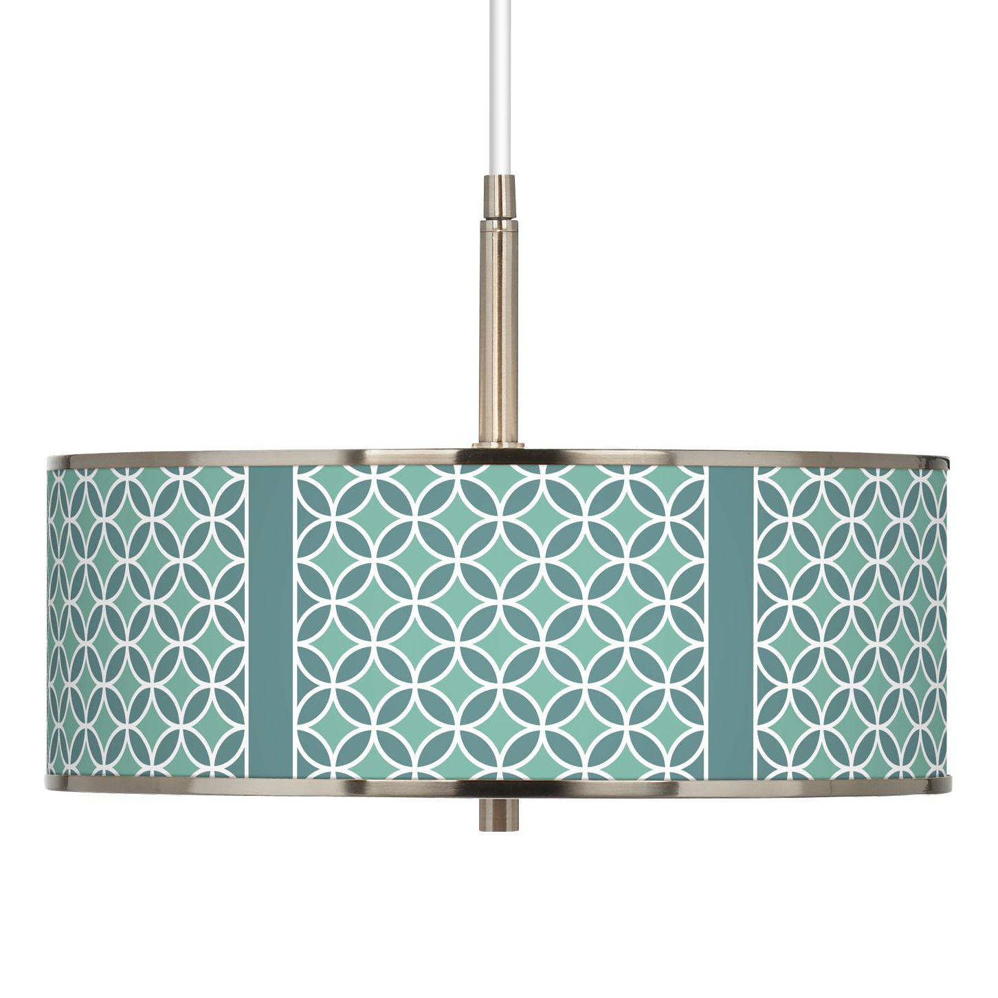 Aqua Rings Giclee Glow 16" Wide Pendant Light