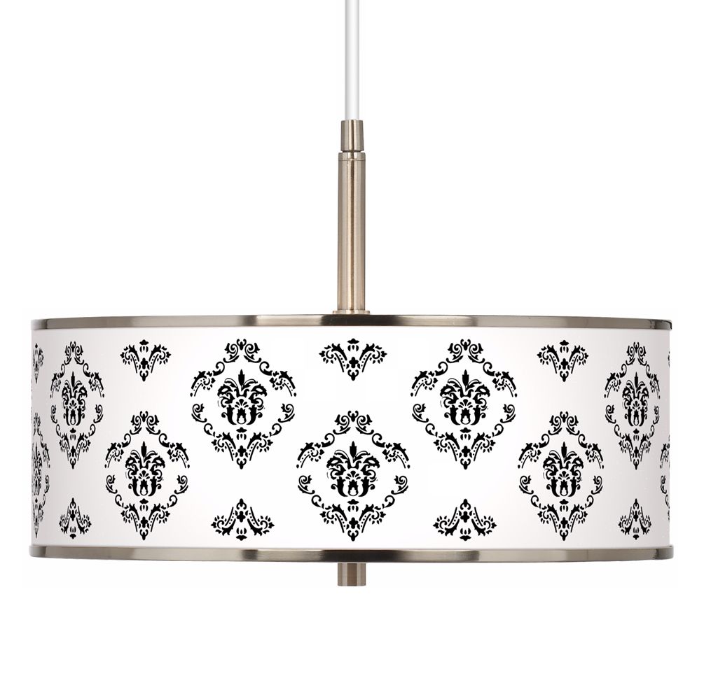 French Crest Giclee Glow 16" Wide Pendant Light