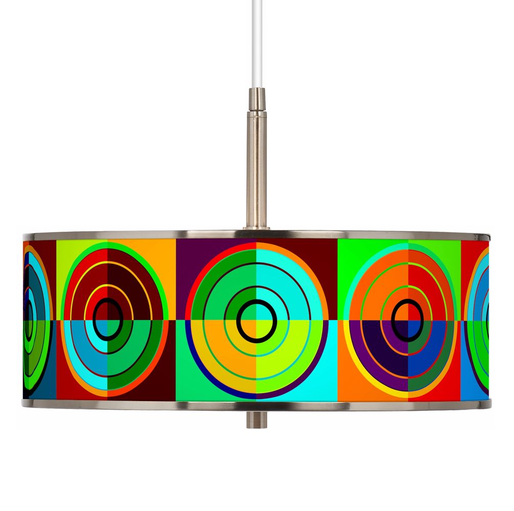 Circle Parade Giclee Glow 16" Wide Pendant Light