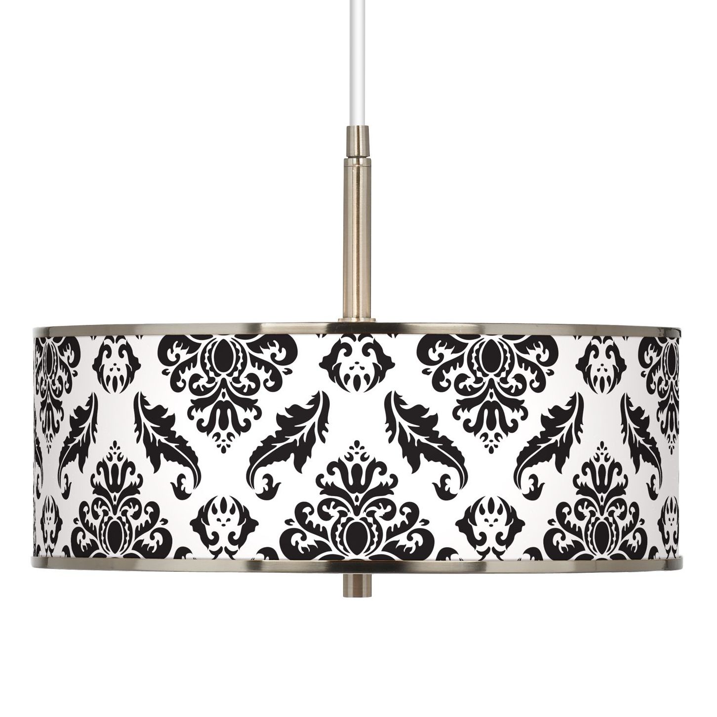Black Filigree Giclee Glow 16" Wide Pendant Light