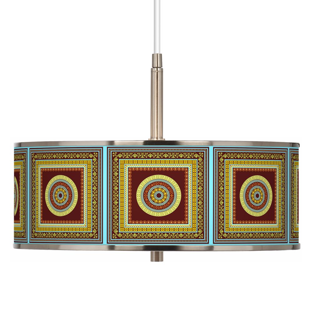 Stacy Garcia Tiber Medallion Garnet 16" Wide Pendant Light