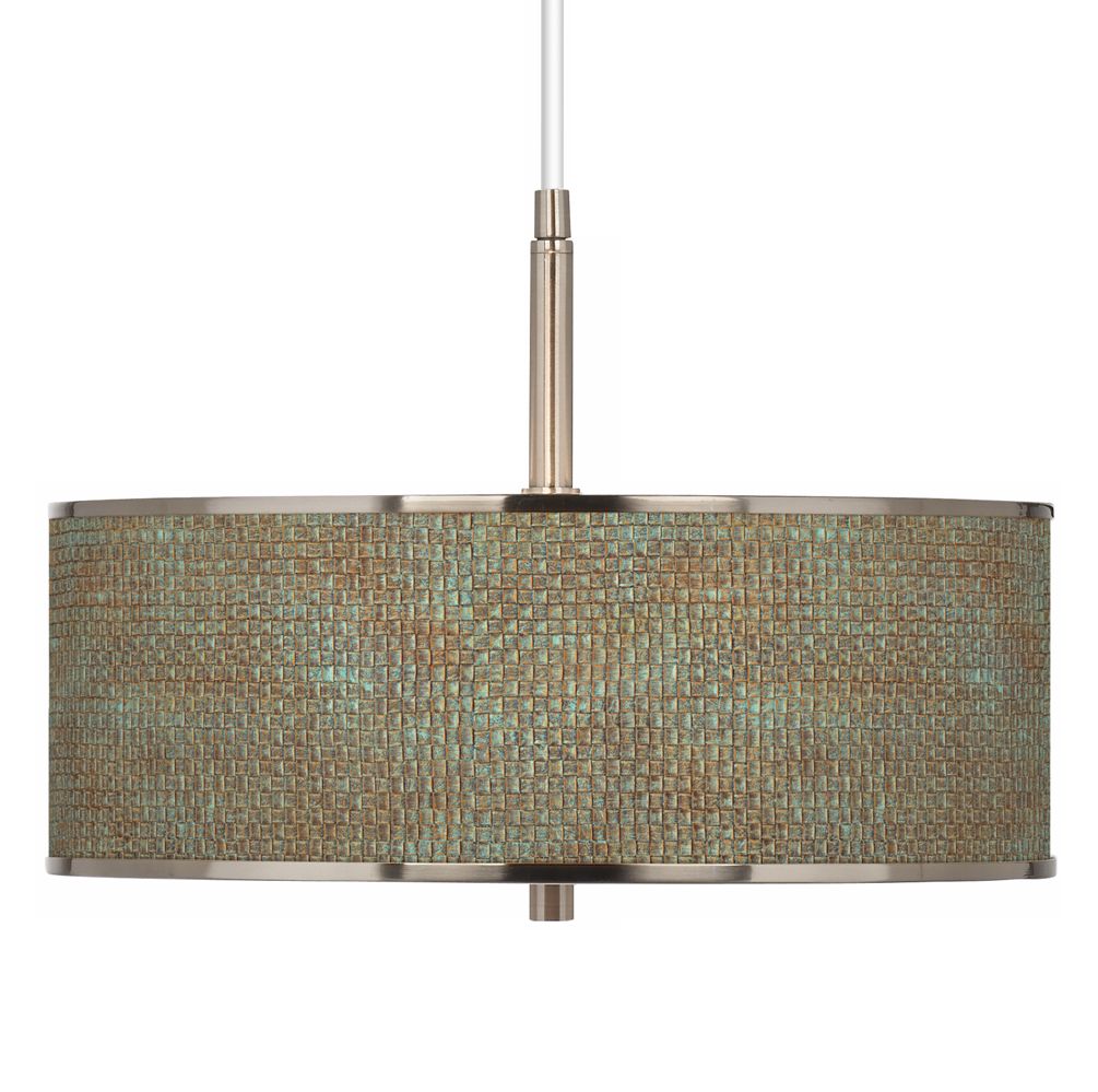 Interweave Patina Giclee Glow 16" Wide Pendant Light