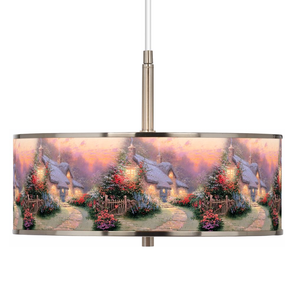 Thomas Kinkade Glory of Evening 16" Giclee Glow Pendant