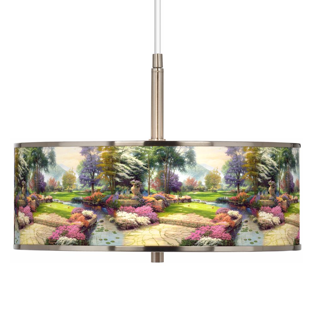 Thomas Kinkade Living Waters Golfer’s Paradise 16" Pendant