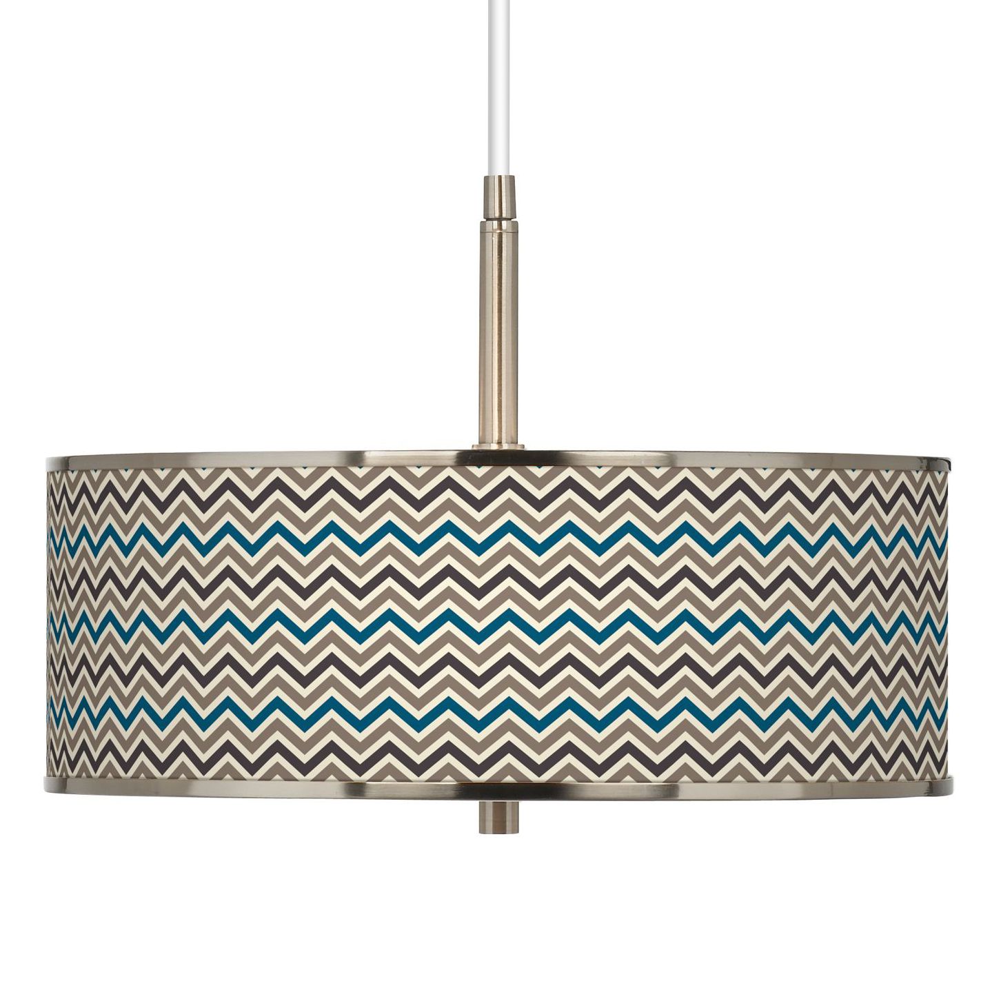 Zig Zag Giclee Glow 16" Wide Pendant Light