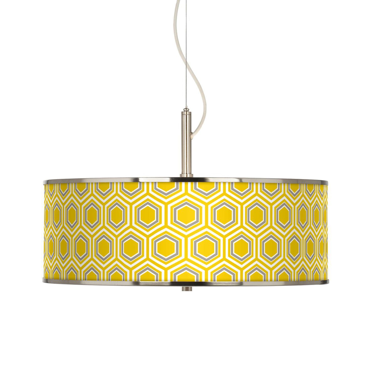 Honeycomb Giclee Glow 20" Wide Pendant Light