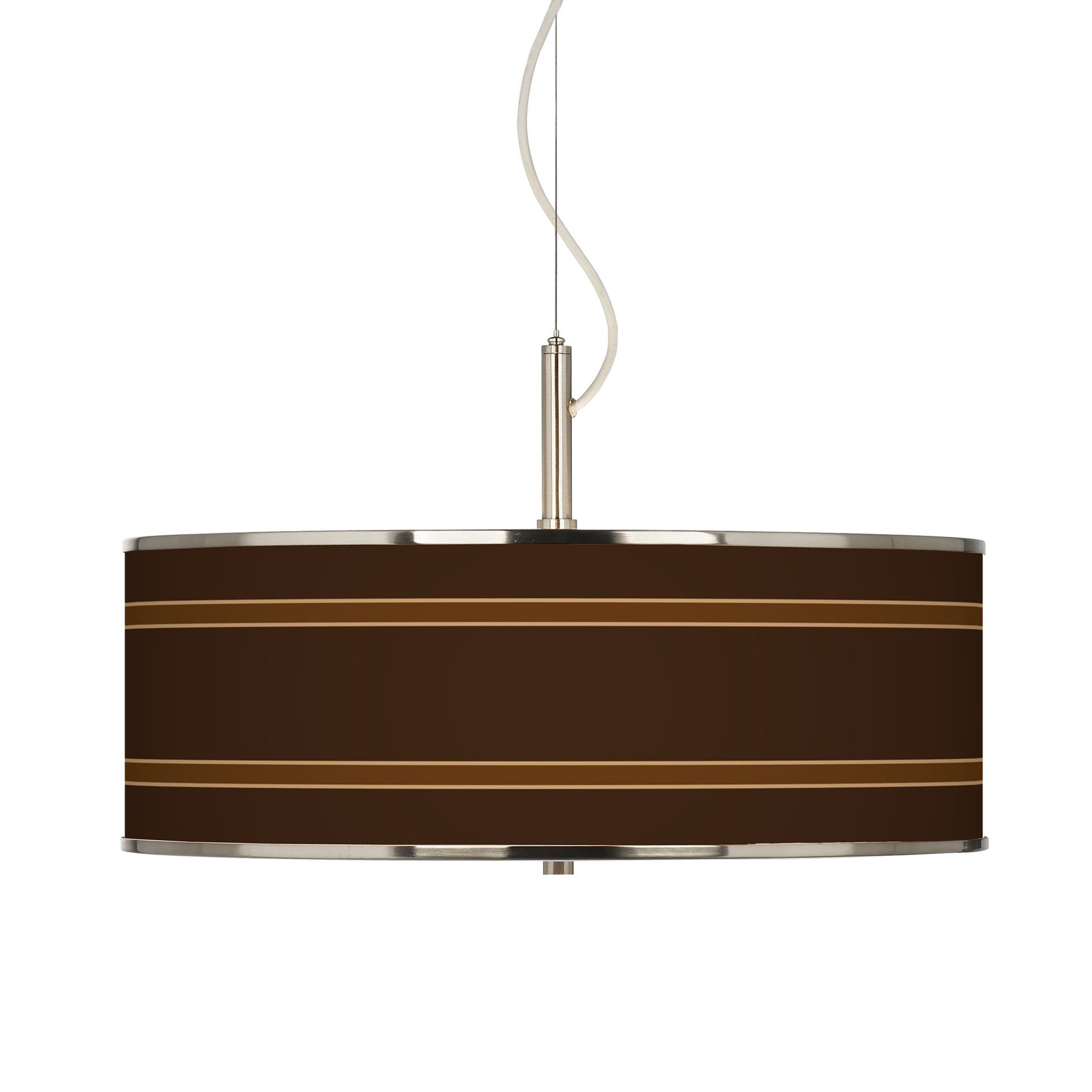 Saratoga Stripe Giclee Glow 20" Wide Pendant Light