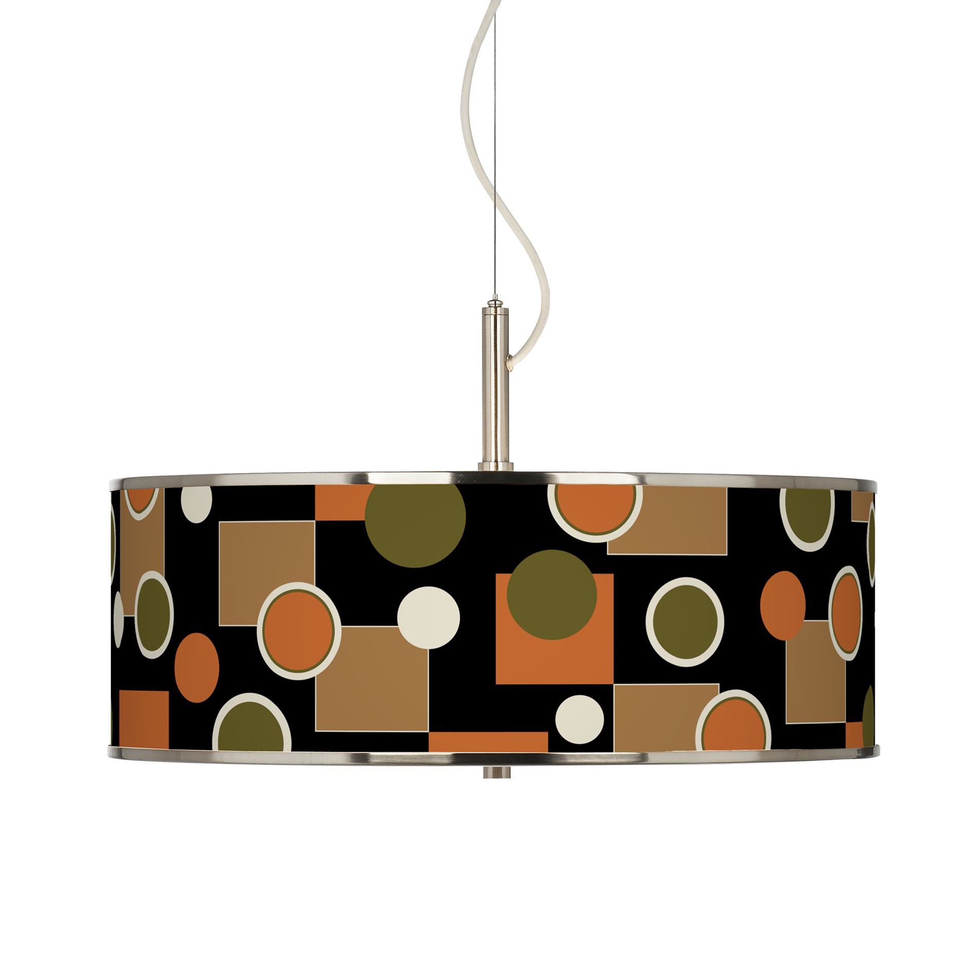 Retro Medley Giclee Glow 20" Wide Pendant Light