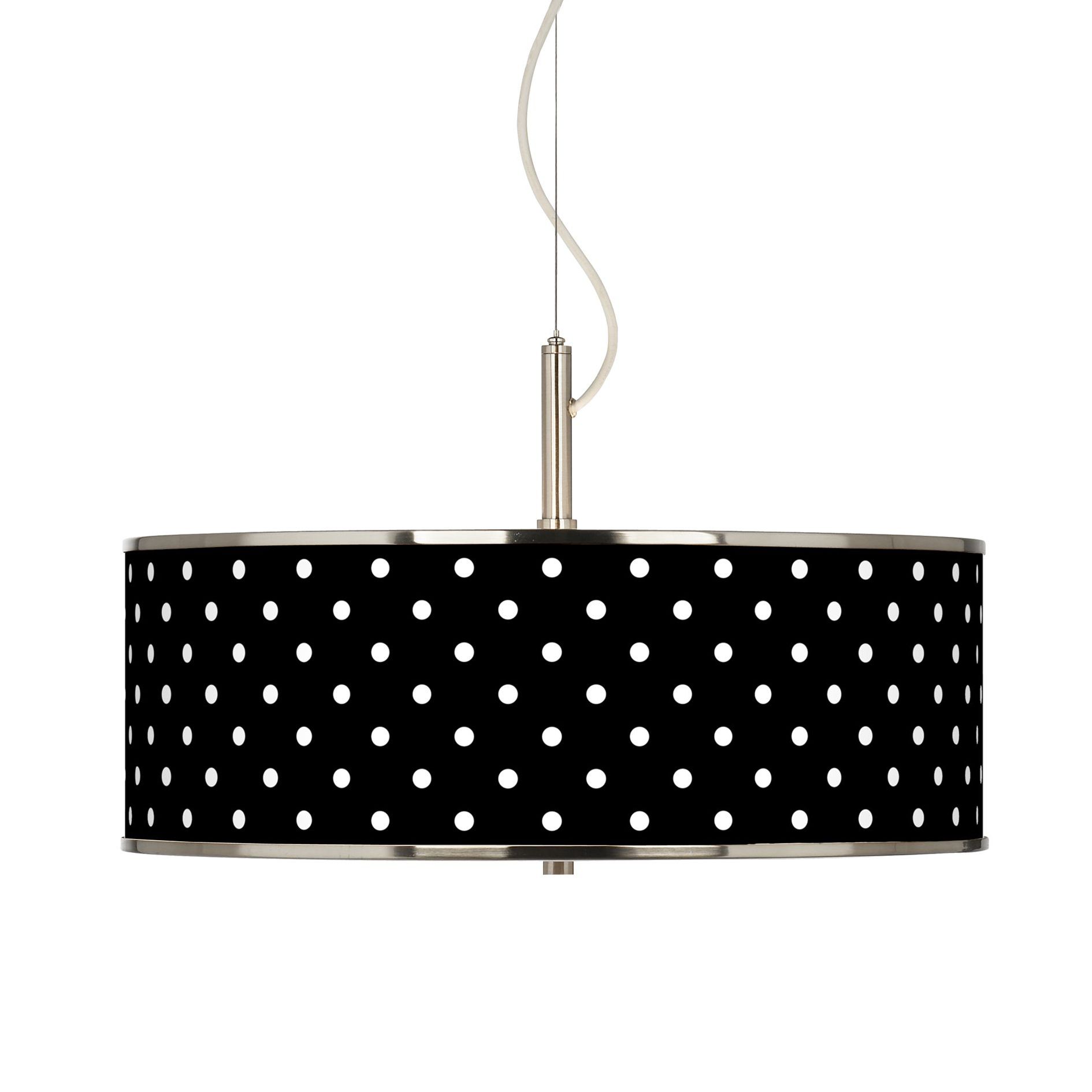 Mini Dots Black Giclee Glow 20" Wide Pendant Light