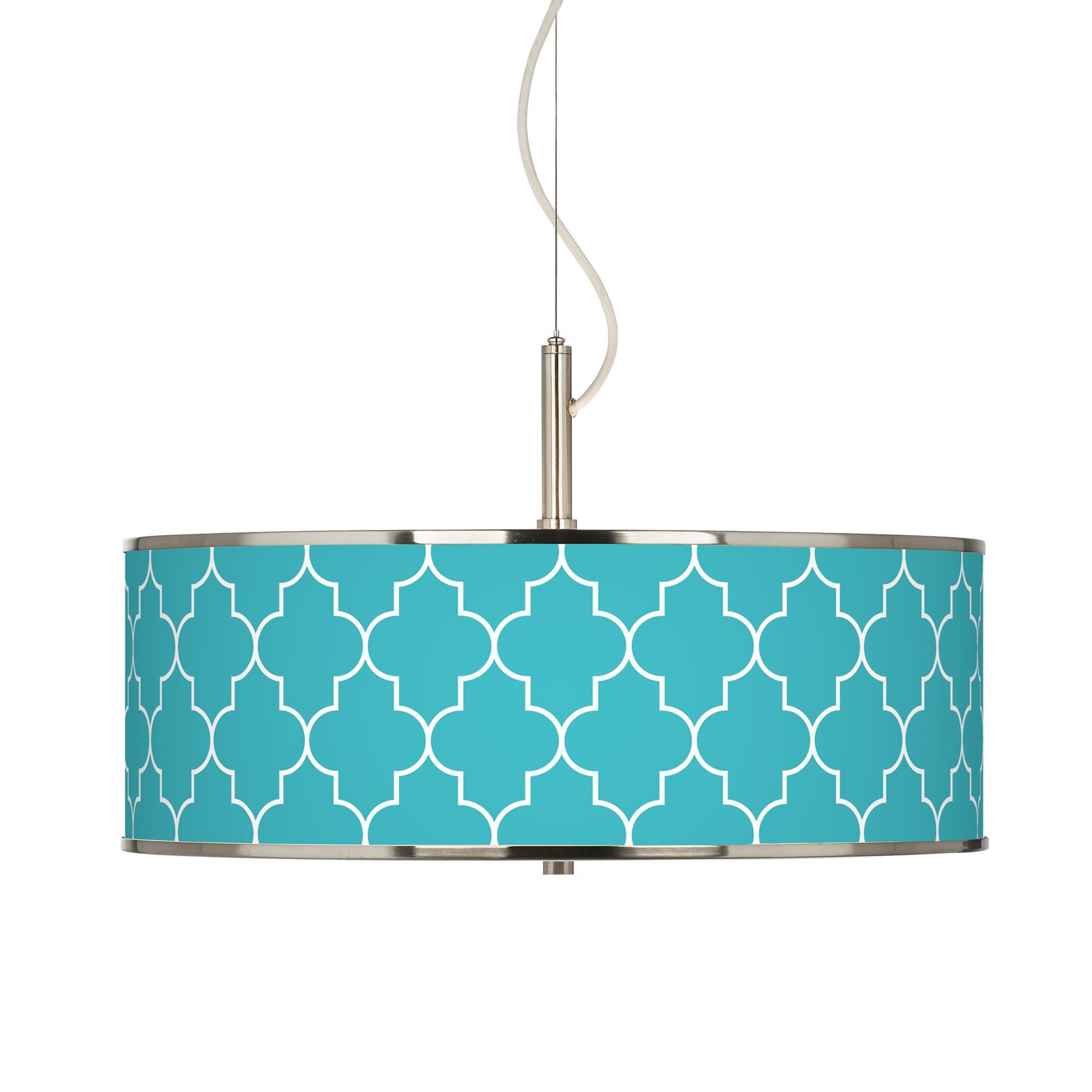 Tangier Blue Giclee Glow 20" Wide Pendant Light